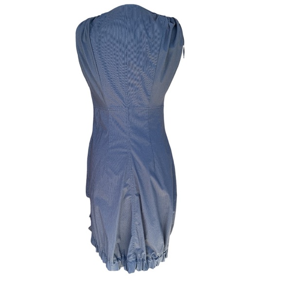 LAUREN VIDAL unique dress textural greys grays pockets ties art-wear M layer - Picture 3 of 12